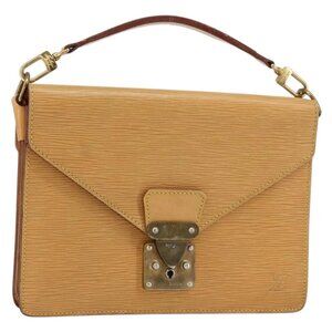 LOUIS VUITTON Epi Biface Hand Bag 2way Beige